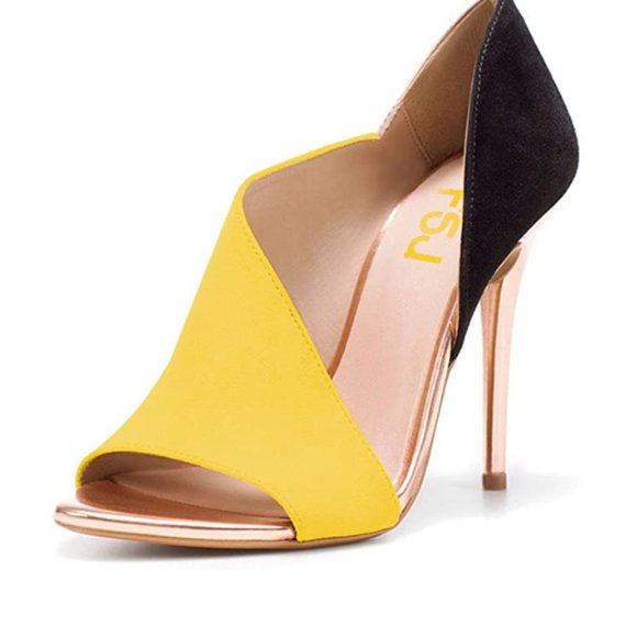 FSJ Shoes - FSJ Sexy Peep Toe Cutout Pumps Sandals D'Orsay